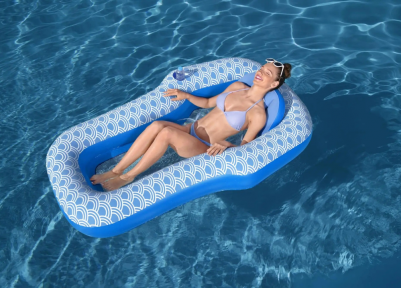 מזרן רשת עם כרית גב לבריכה